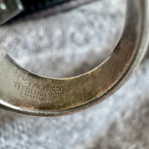 Vintage Anna Greta Eker Silver Modernist ‘Jester’ Sterling Silver Ring - Picture 9 of 15